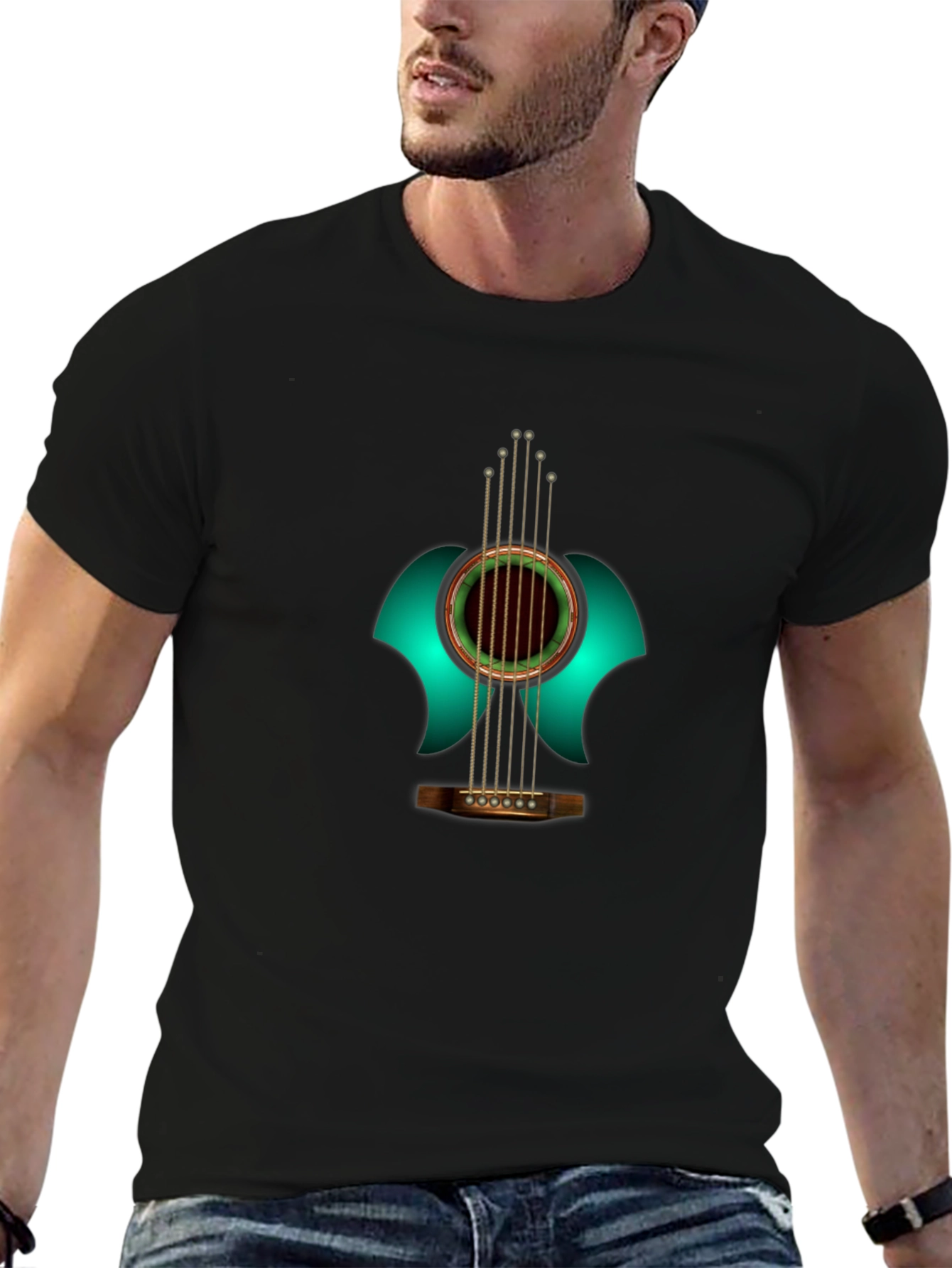 Abstract Guitar Graphic Tee - Unique Music Lover Shirt