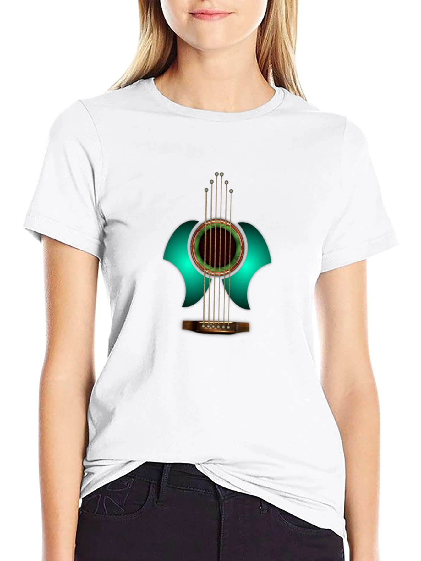 Abstract Guitar Graphic Tee - Unique Music Lover Shirt
