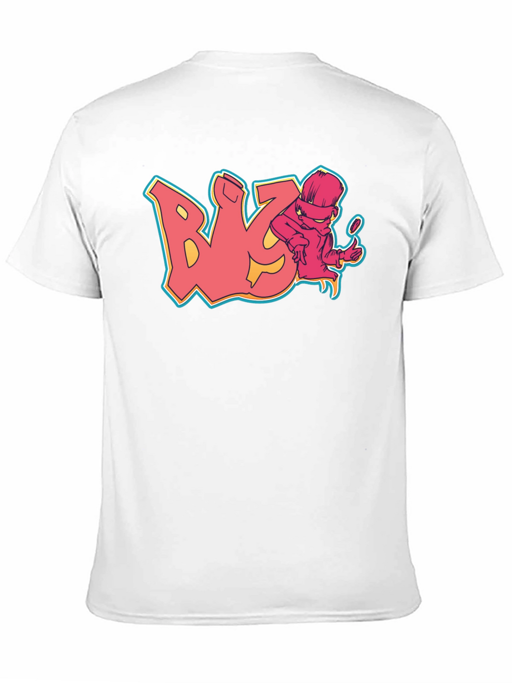 Cool Black T-Shirt with Graffiti Style Design