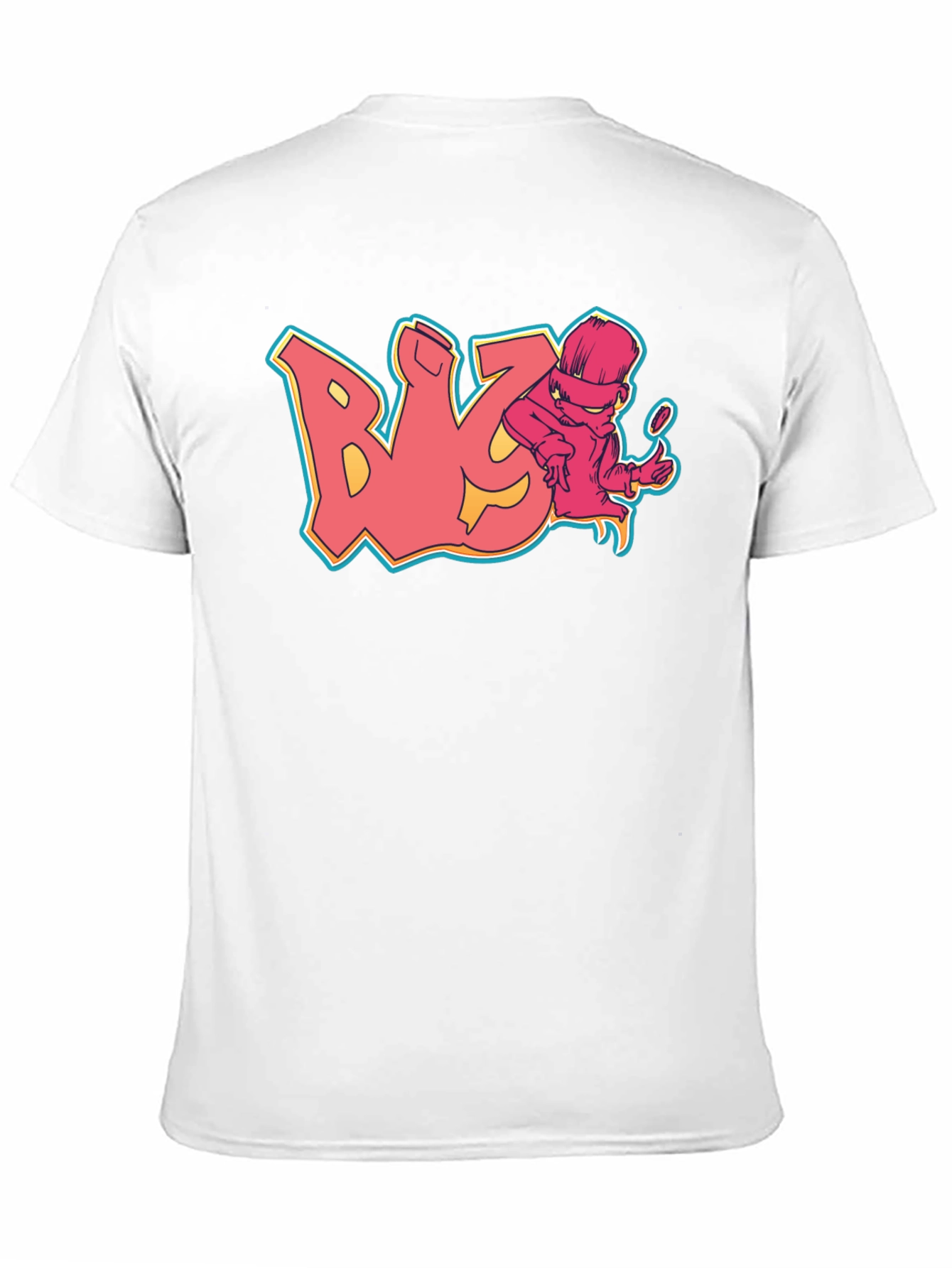 Cool Black T-Shirt with Graffiti Style Design