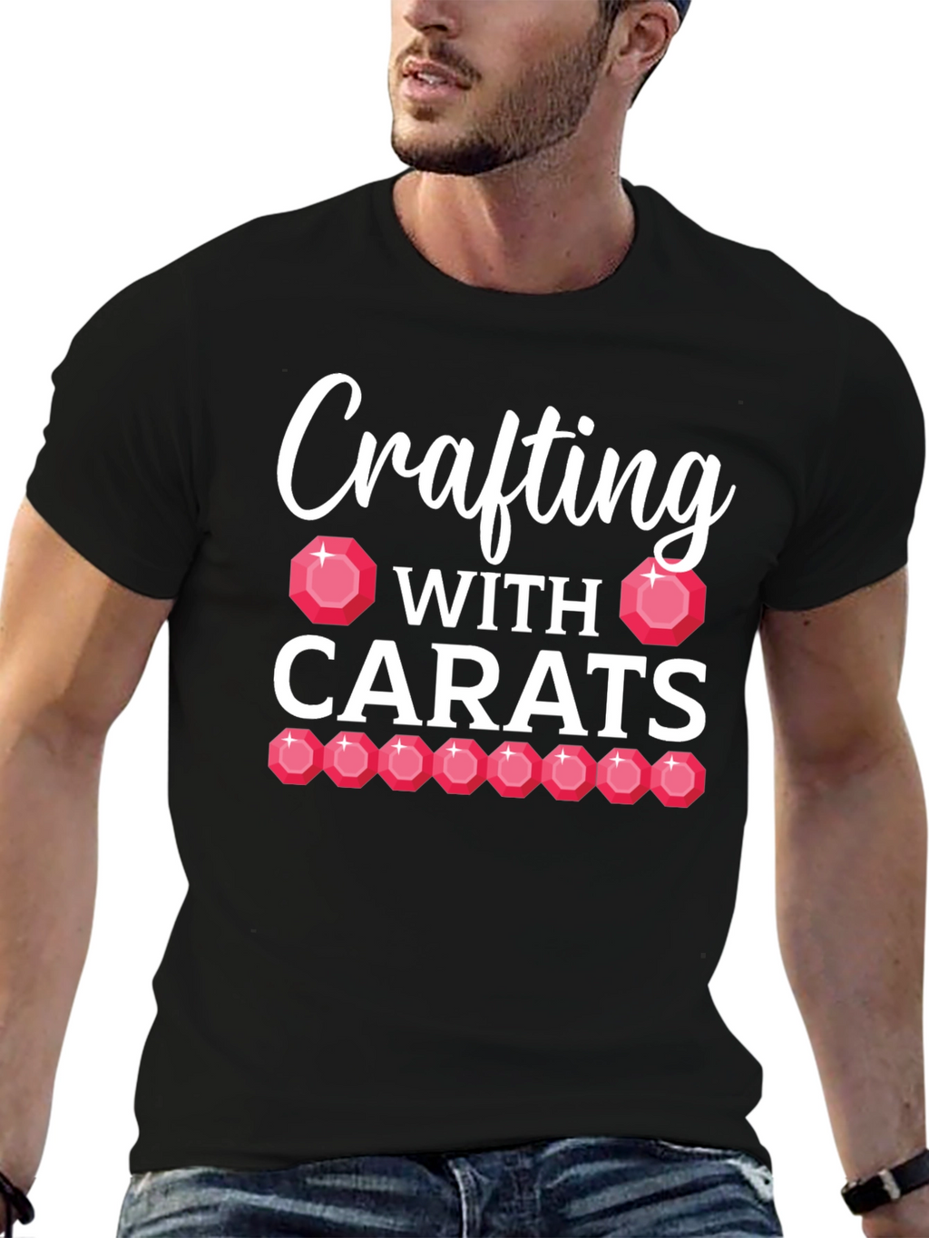 Crafting With Carats Black T-Shirt