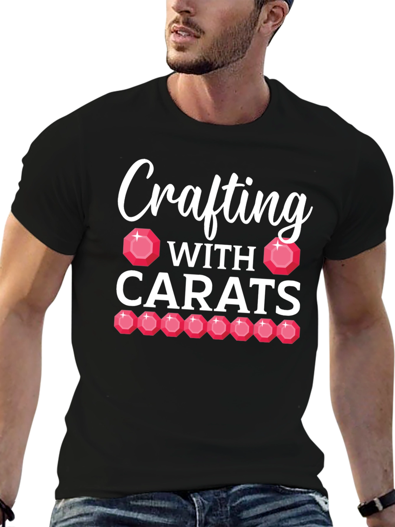 Crafting With Carats Black T-Shirt