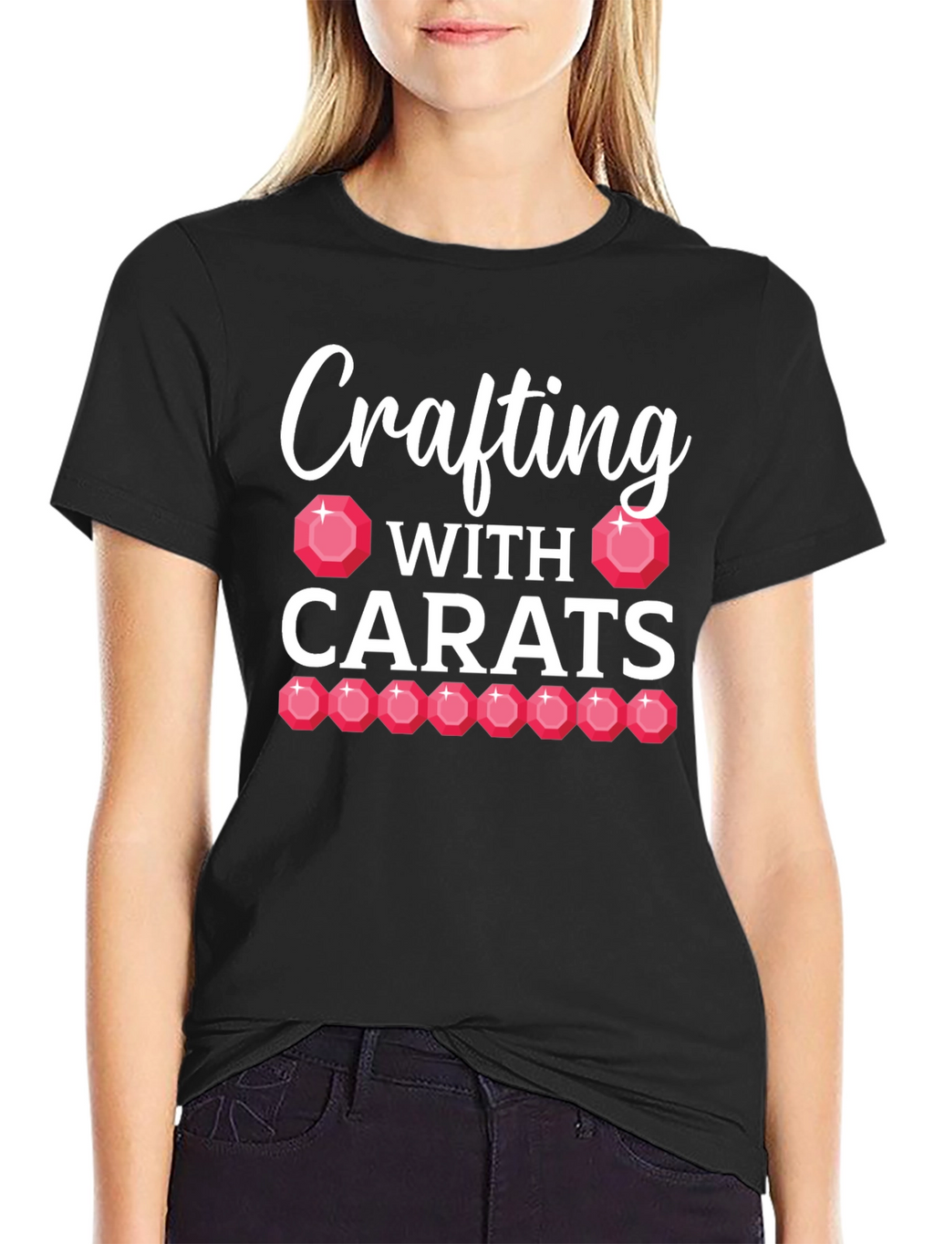 Crafting With Carats Black T-Shirt