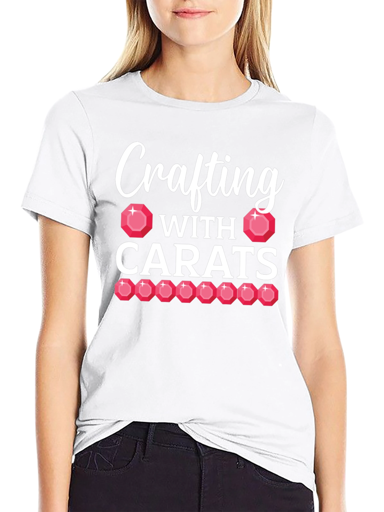 Crafting With Carats Black T-Shirt