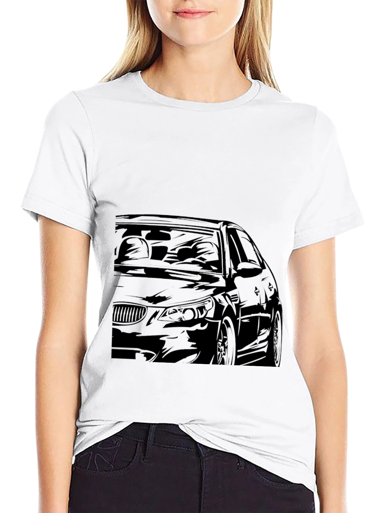 Car Graphic Black T-Shirt