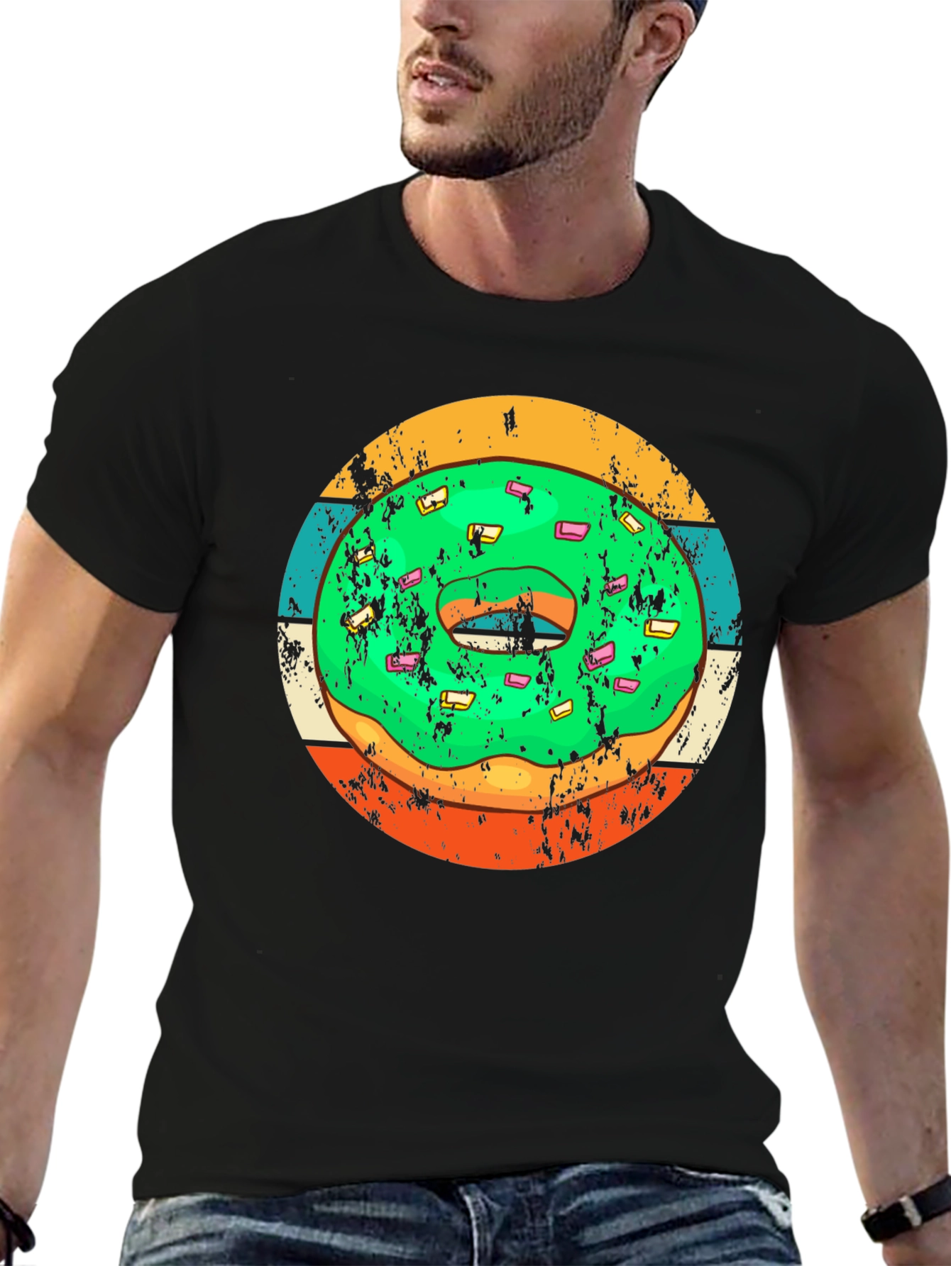 Retro Donut Graphic Tee - Fun & Stylish Casual Wear