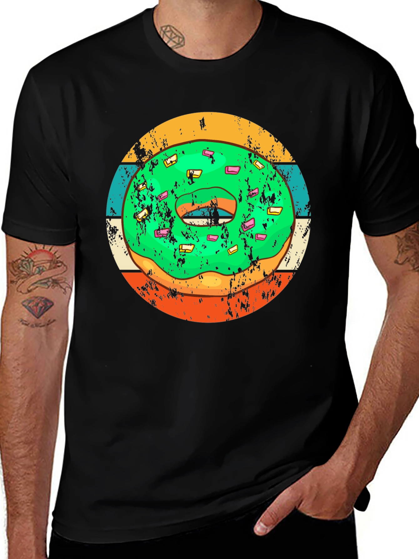 Retro Donut Graphic Tee - Fun & Stylish Casual Wear