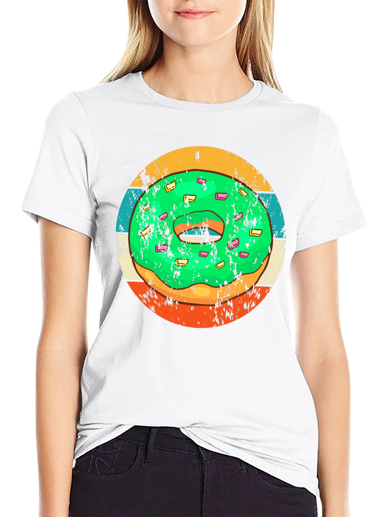 Retro Donut Graphic Tee - Fun & Stylish Casual Wear