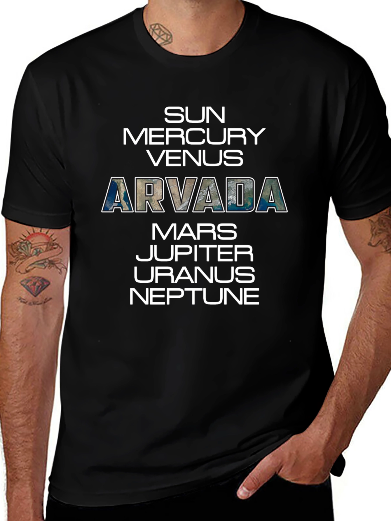 Arvada Planets T-Shirt - Space Science Tee
