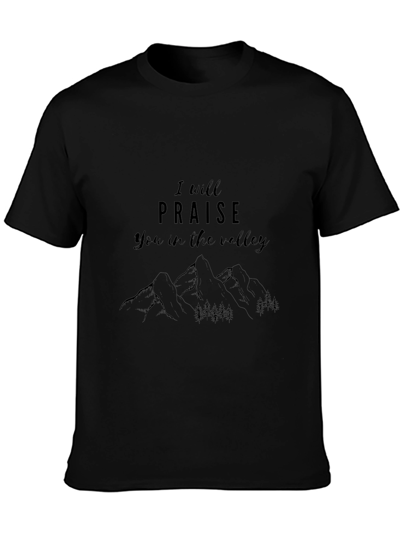 Praise in the Valley Black Graphic Tee