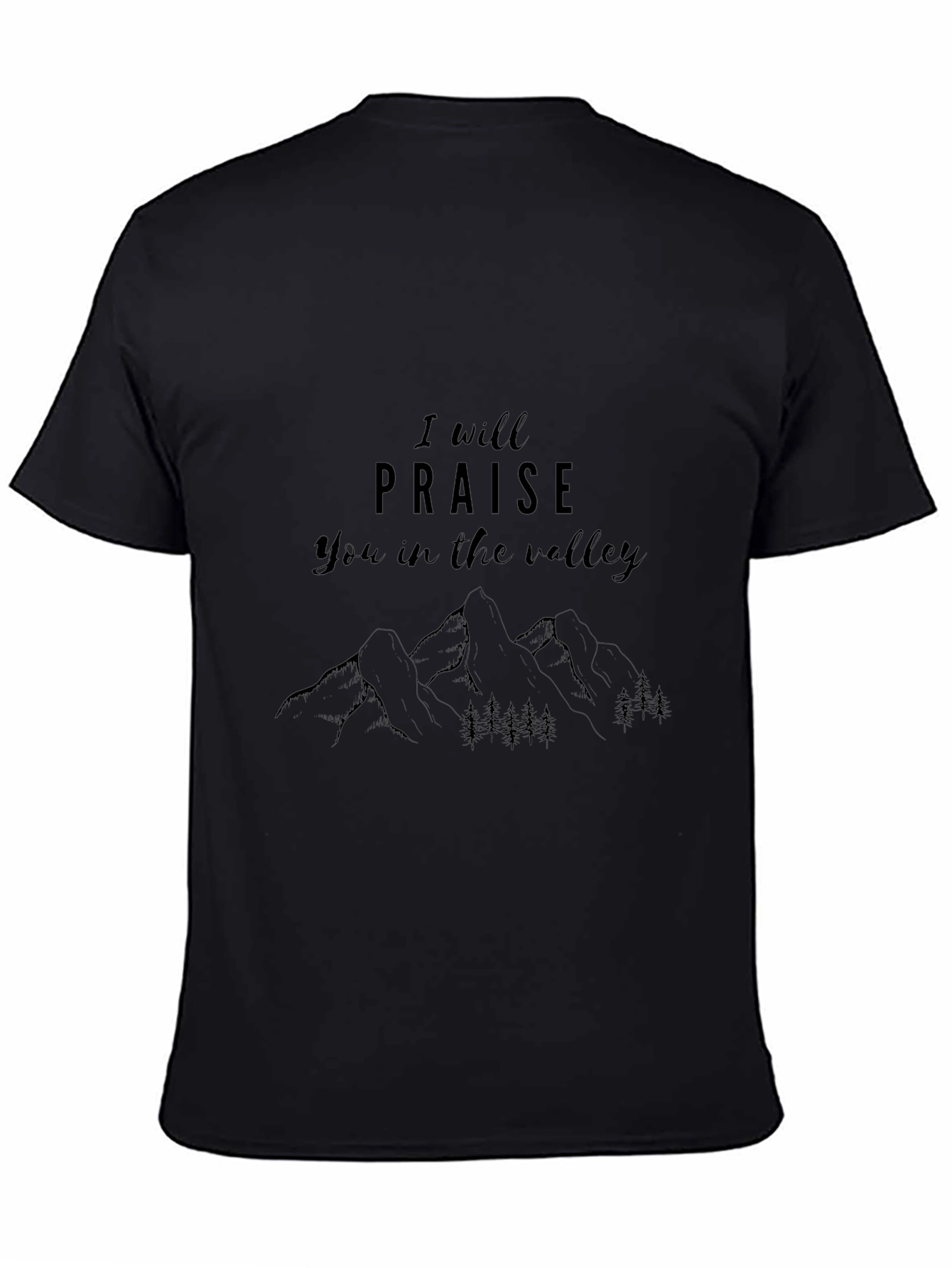 Praise in the Valley Black Graphic Tee