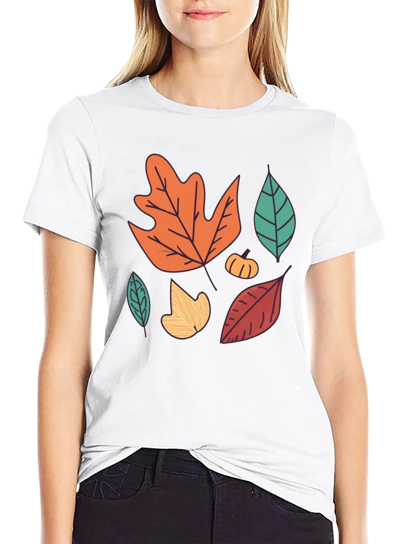 Autumn Leaves Graphic Tee - Fall Season Shirt