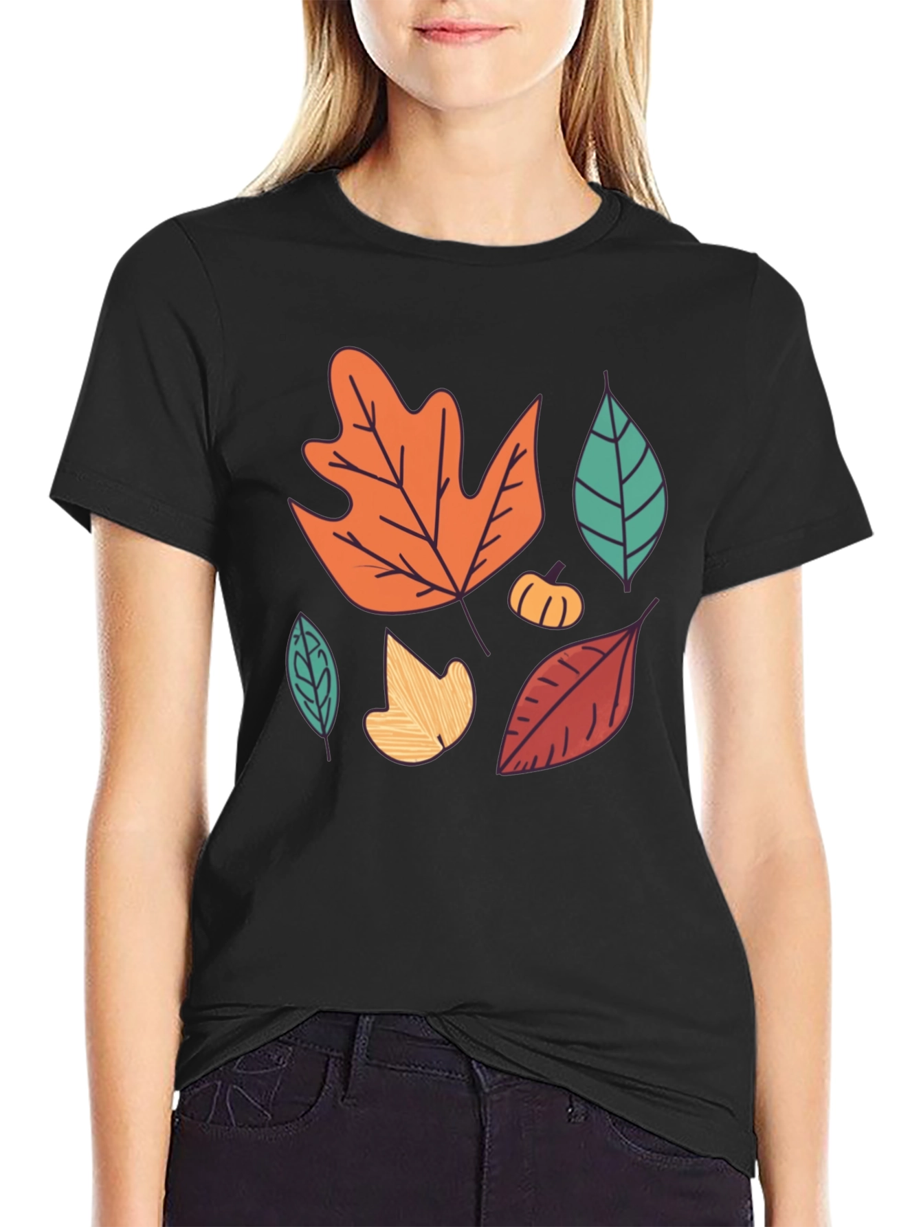 Autumn Leaves Graphic Tee - Fall Season Shirt