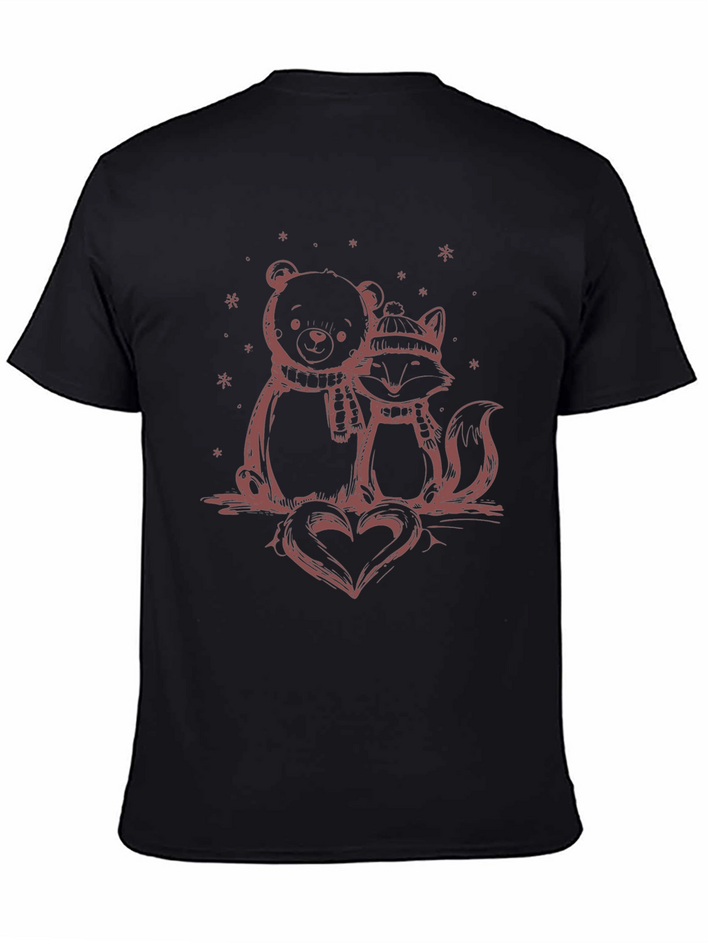 Bear and Fox Heart Graphic Tee