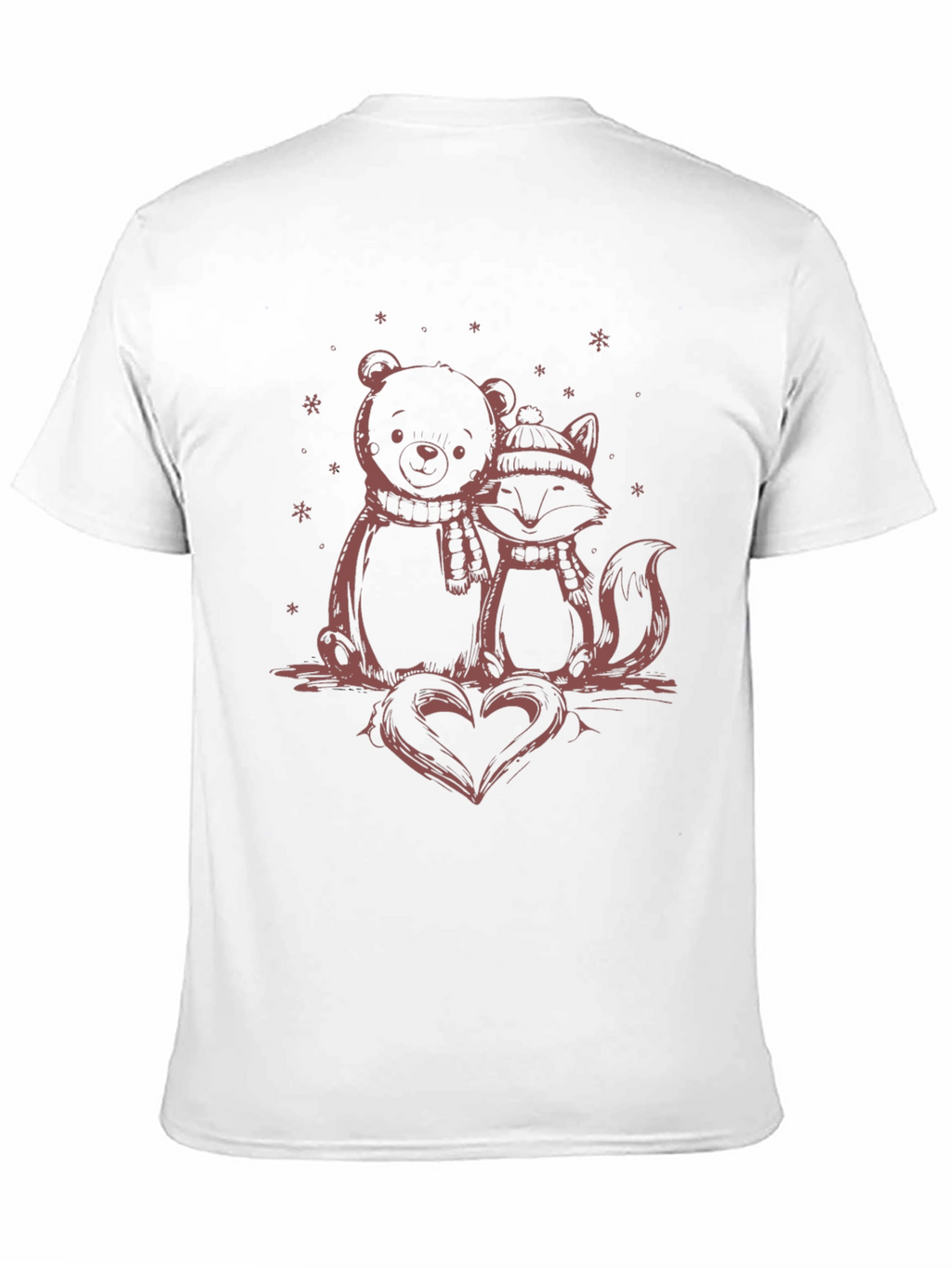 Bear and Fox Heart Graphic Tee