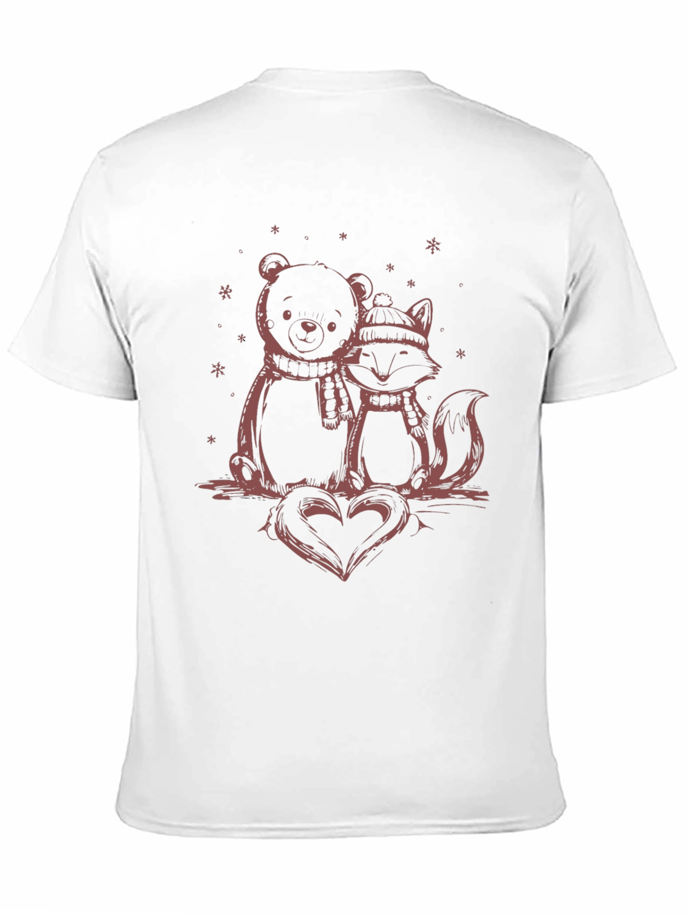 Bear and Fox Heart Graphic Tee