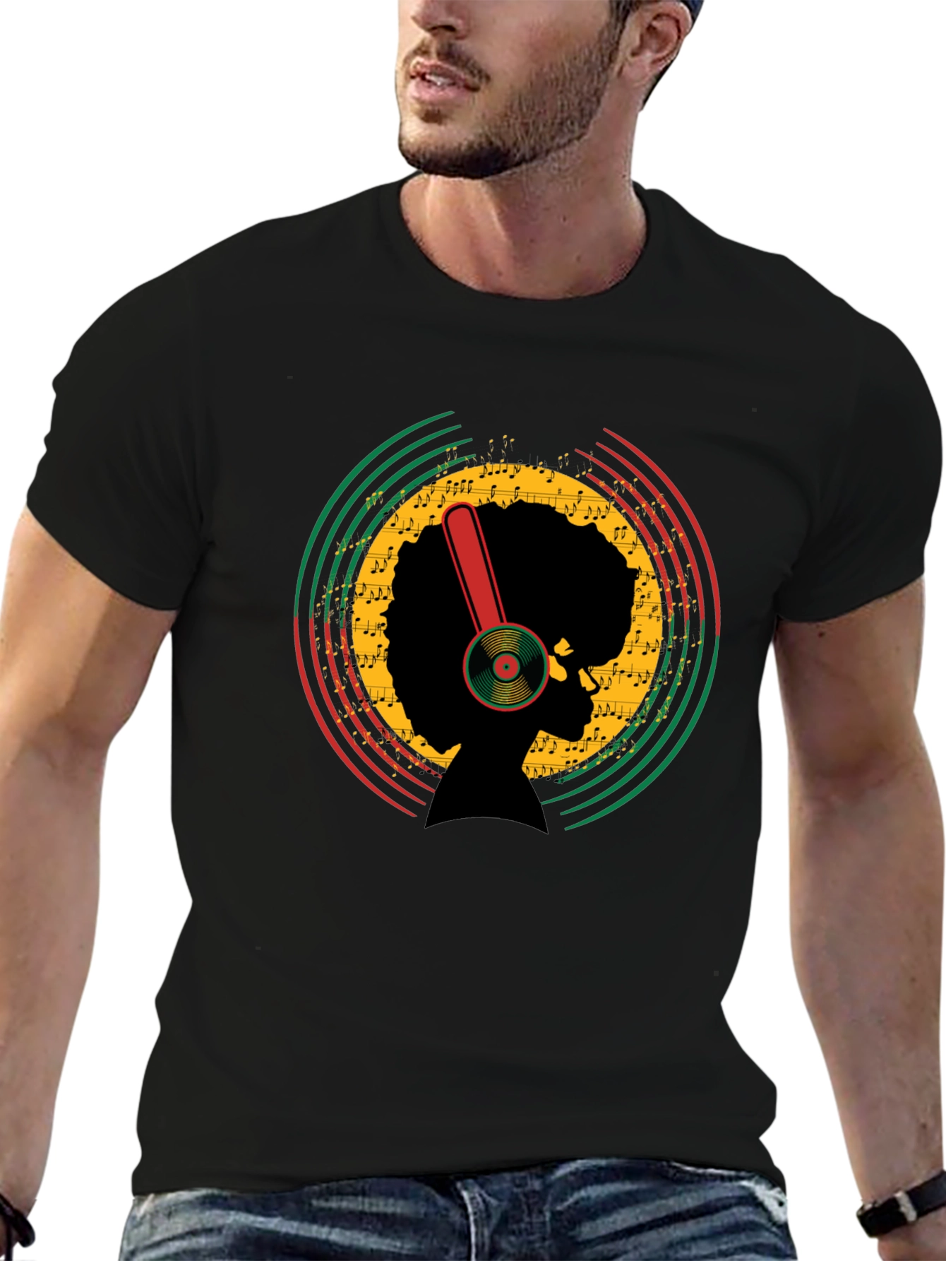 Afro Music T-Shirt - Retro Style