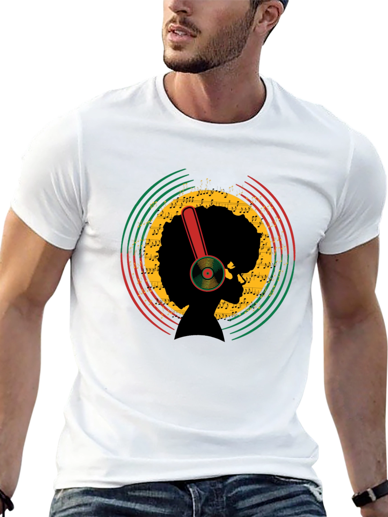 Afro Music T-Shirt - Retro Style