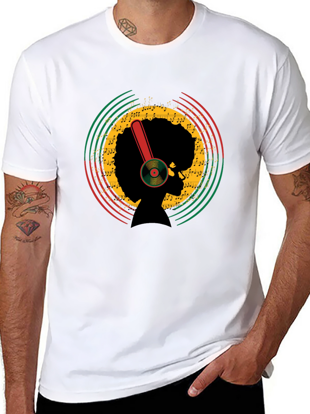 Afro Music T-Shirt - Retro Style