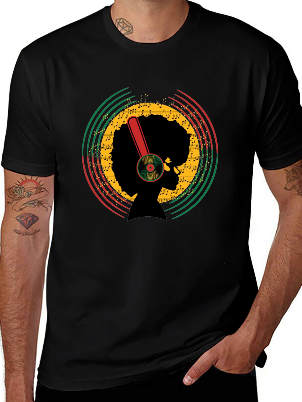 Afro Music T-Shirt - Retro Style