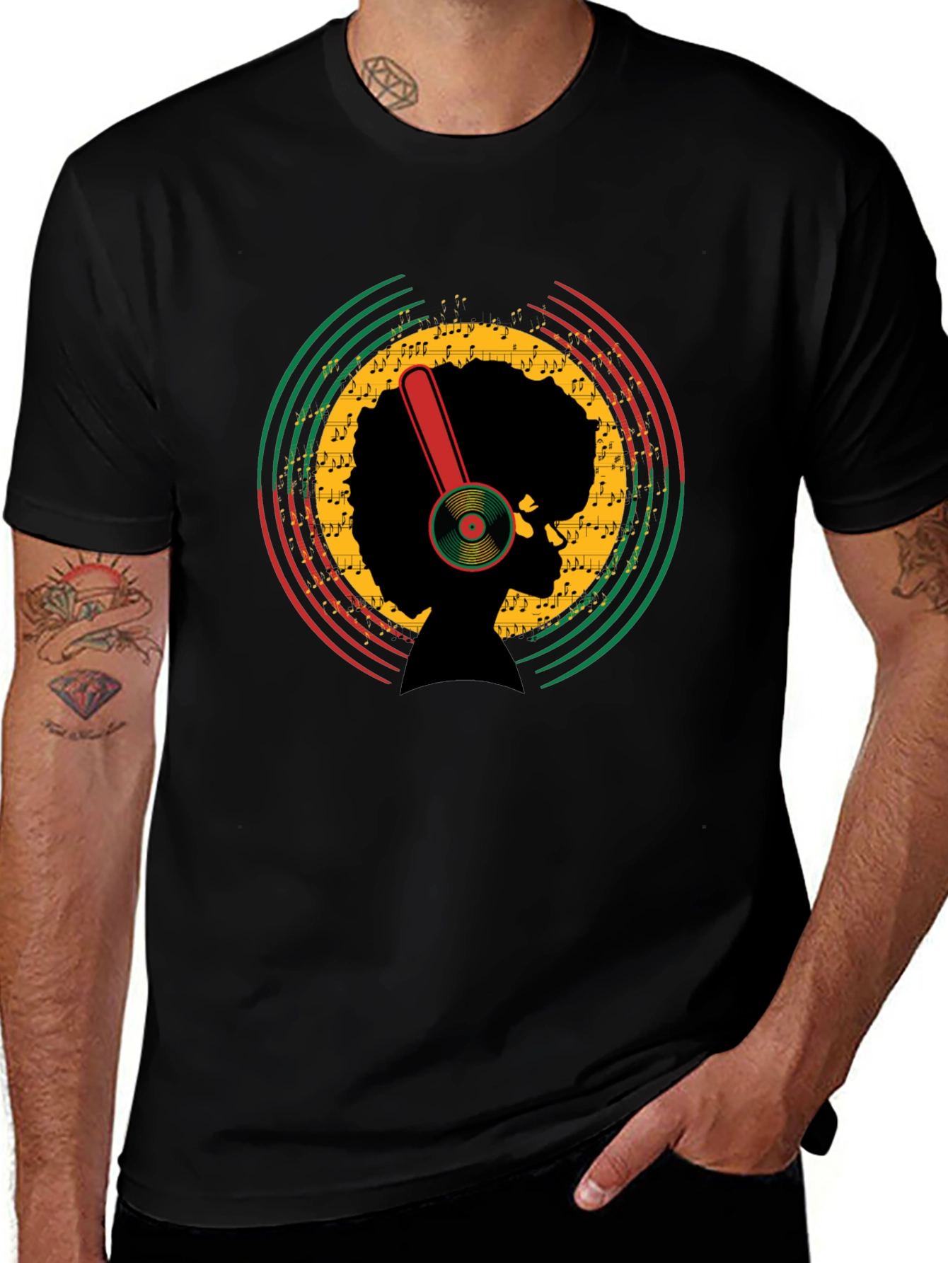 Afro Music T-Shirt - Retro Style