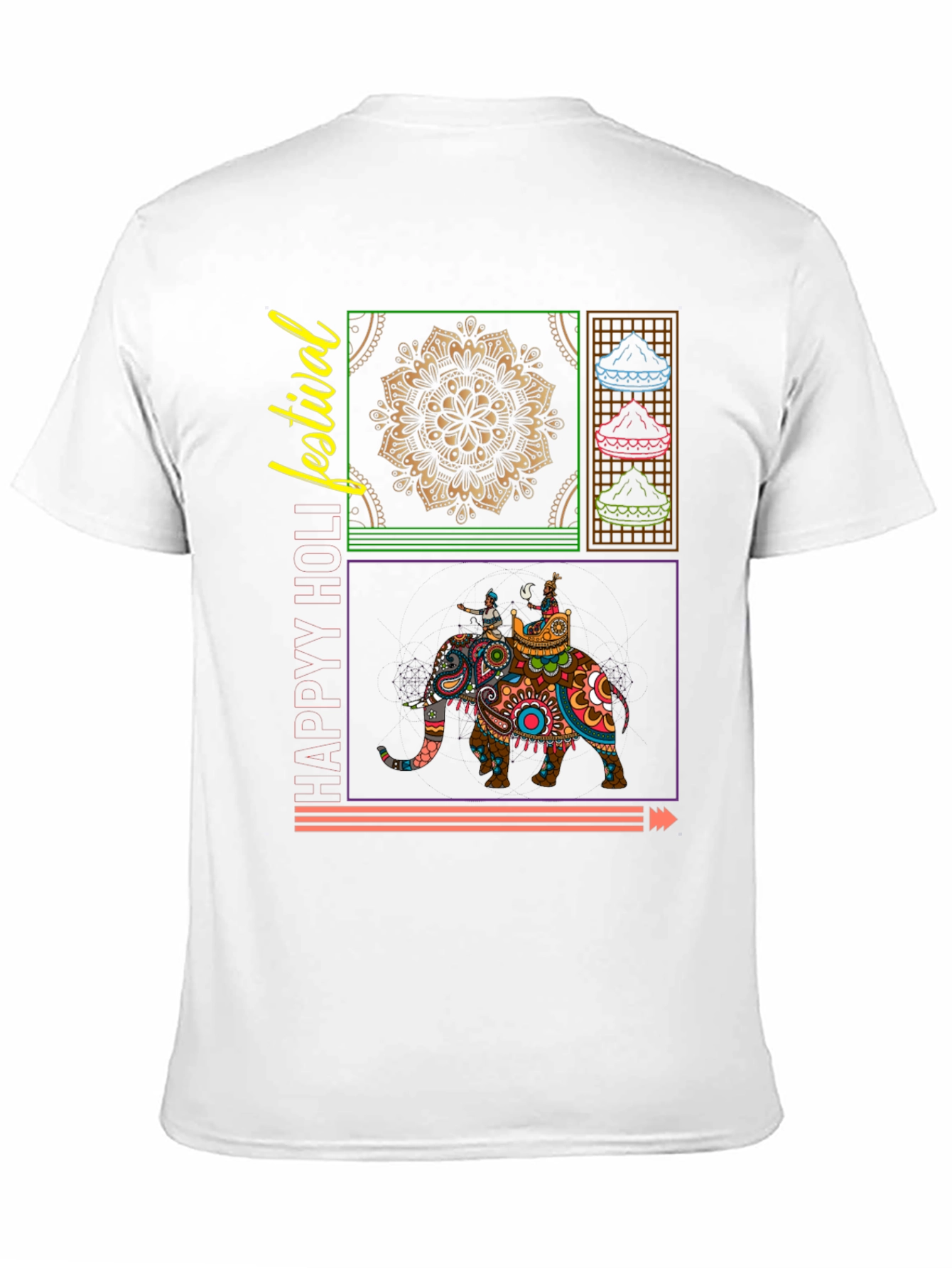 Elephant Festival Graphic Tee - Black
