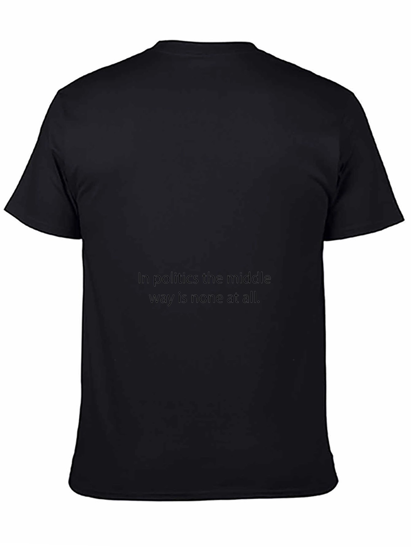 Political Statement Black T-Shirt for Men