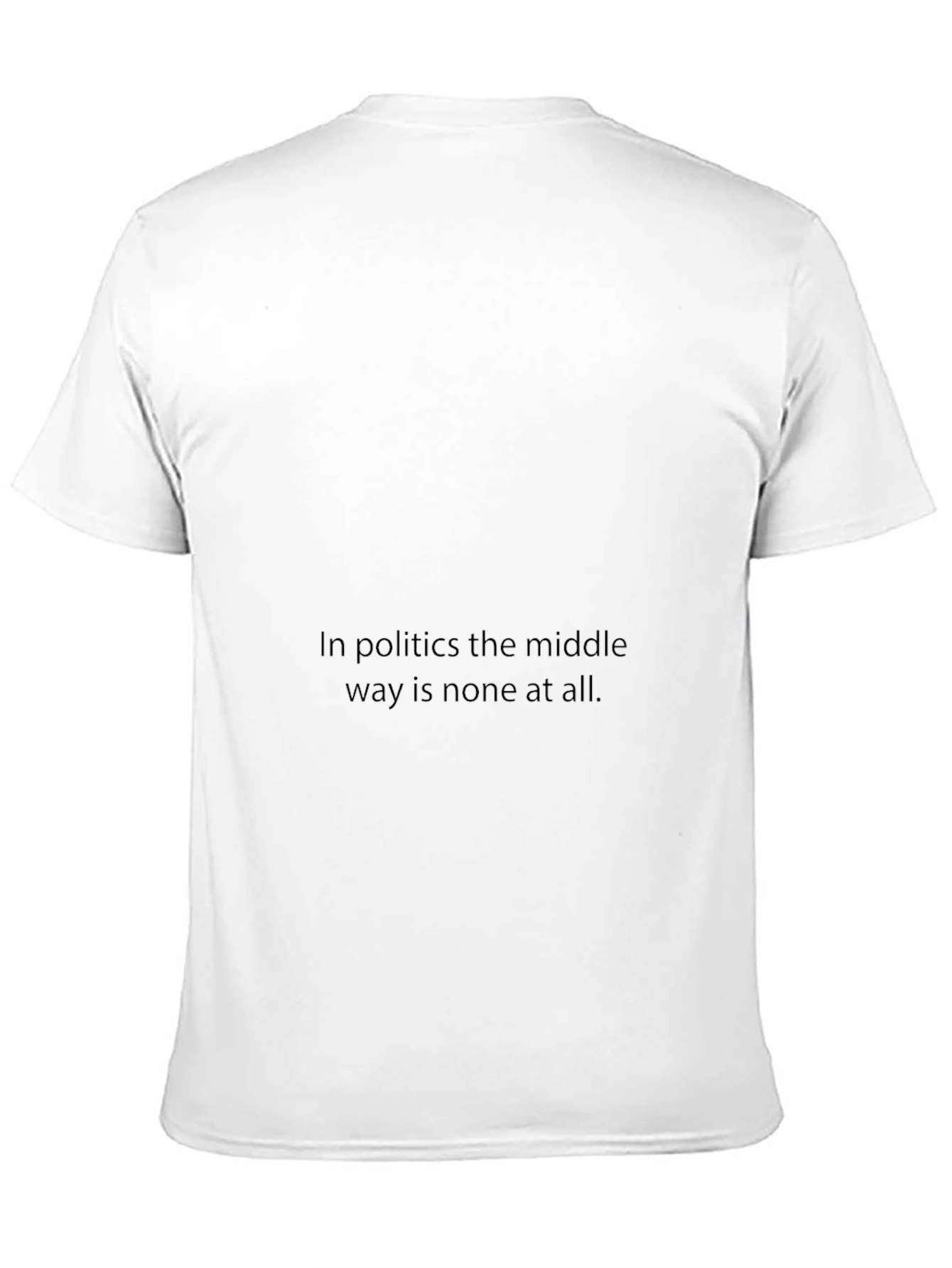 Political Statement Black T-Shirt for Men