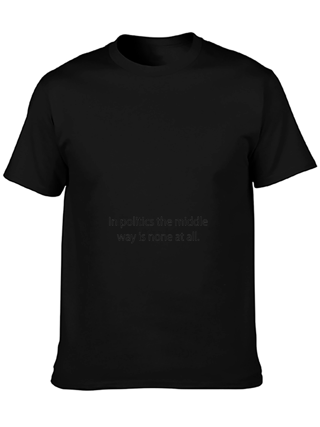 Political Statement Black T-Shirt for Men