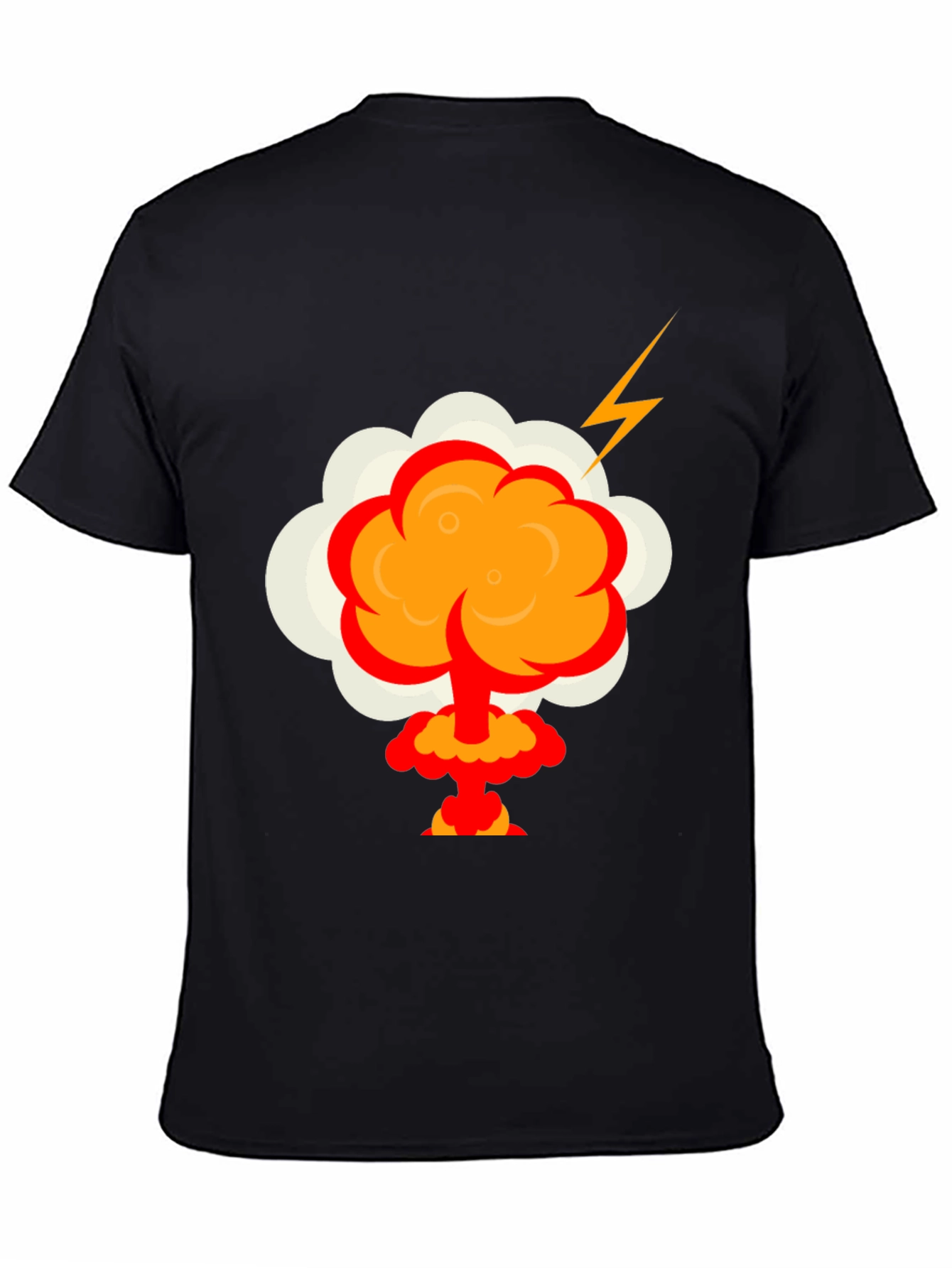 Cartoon Explosion Graphic Tee - Mens Black T-Shirt