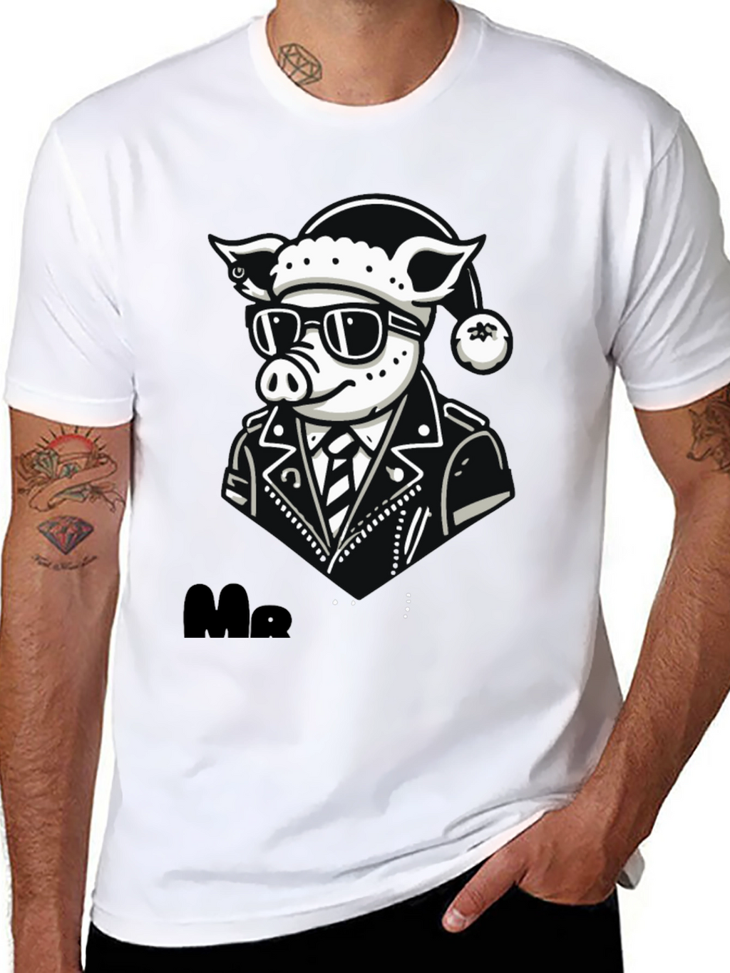 Cool Pig Biker Graphic Tee