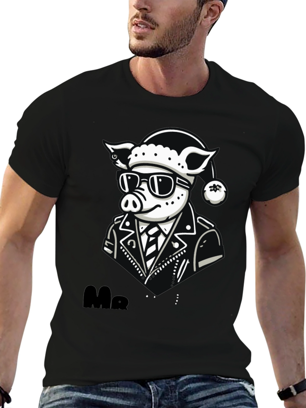 Cool Pig Biker Graphic Tee