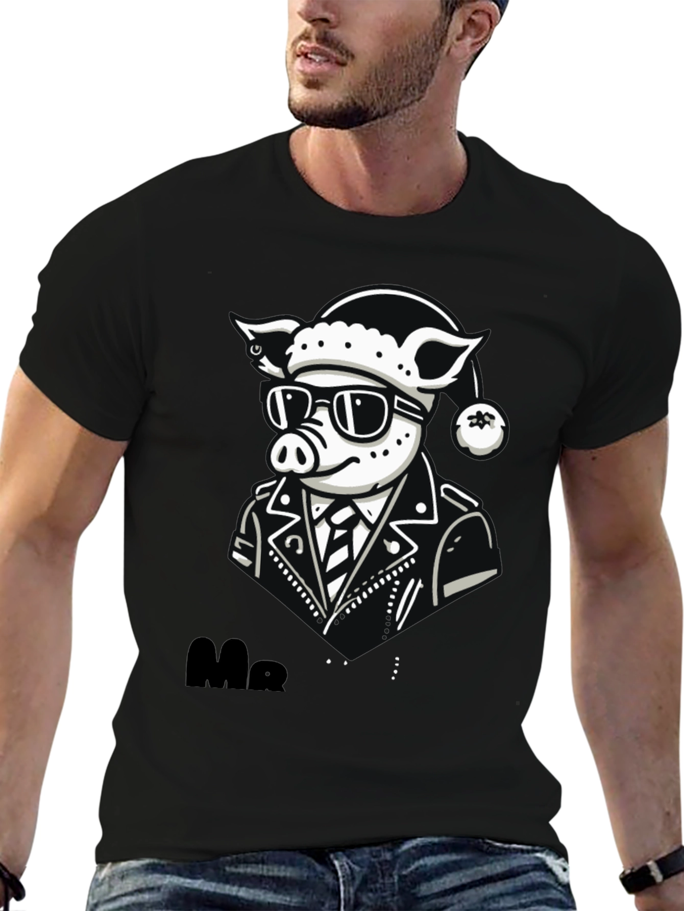 Cool Pig Biker Graphic Tee