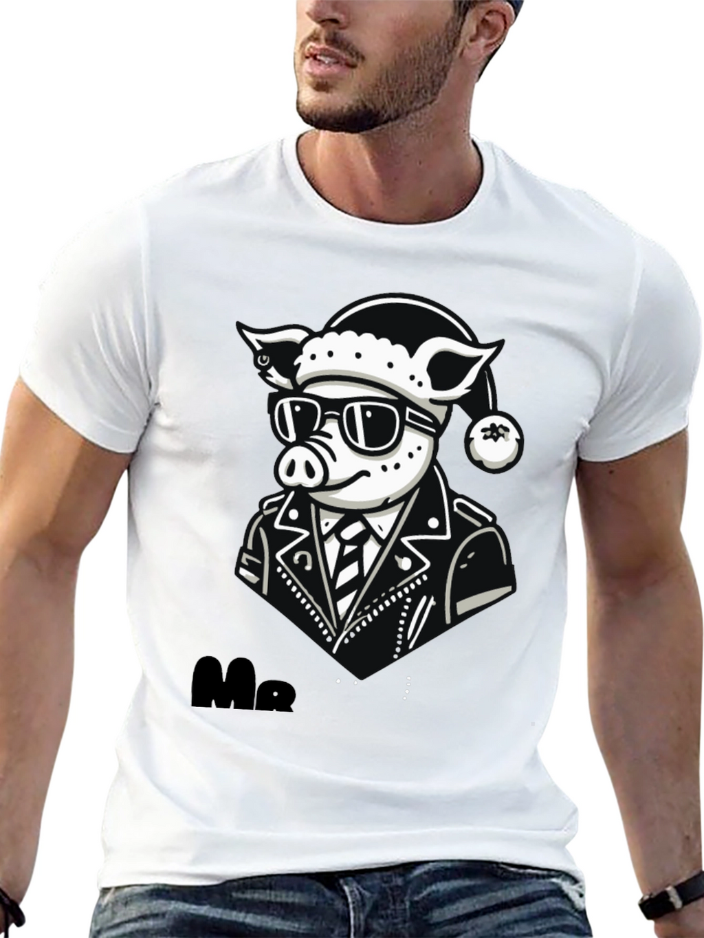 Cool Pig Biker Graphic Tee