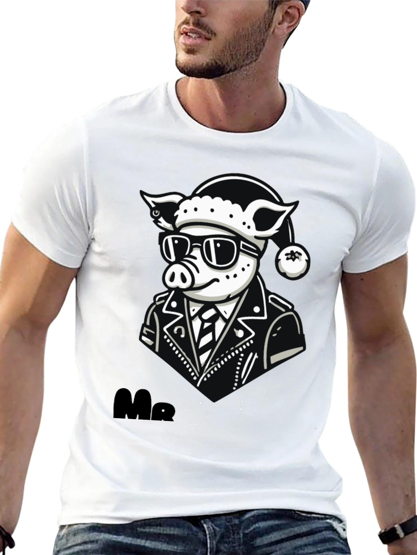 Cool Pig Biker Graphic Tee