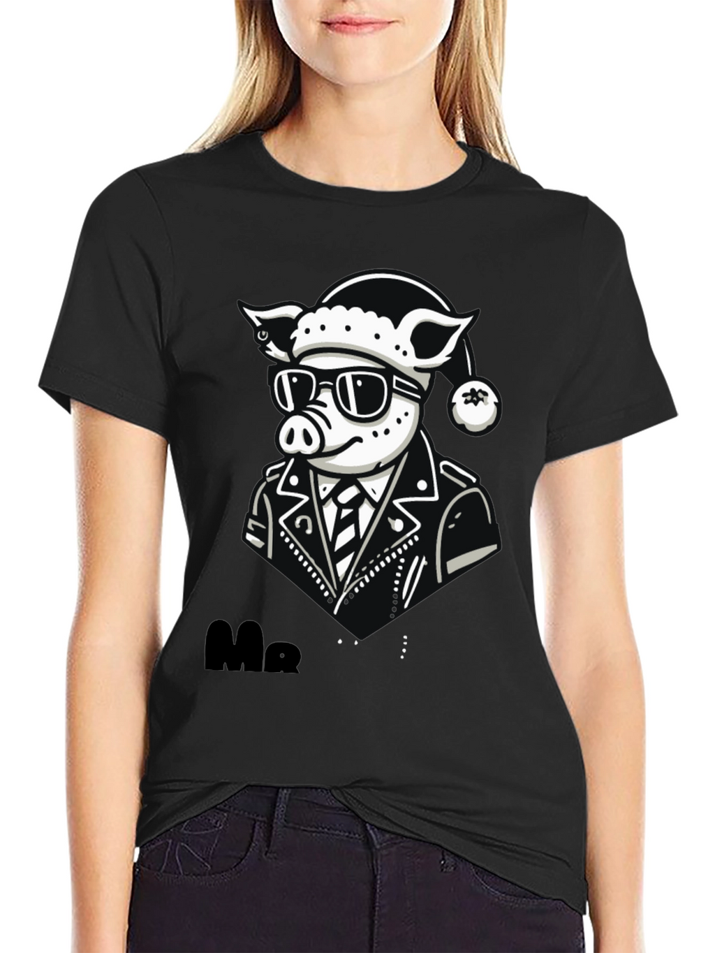 Cool Pig Biker Graphic Tee