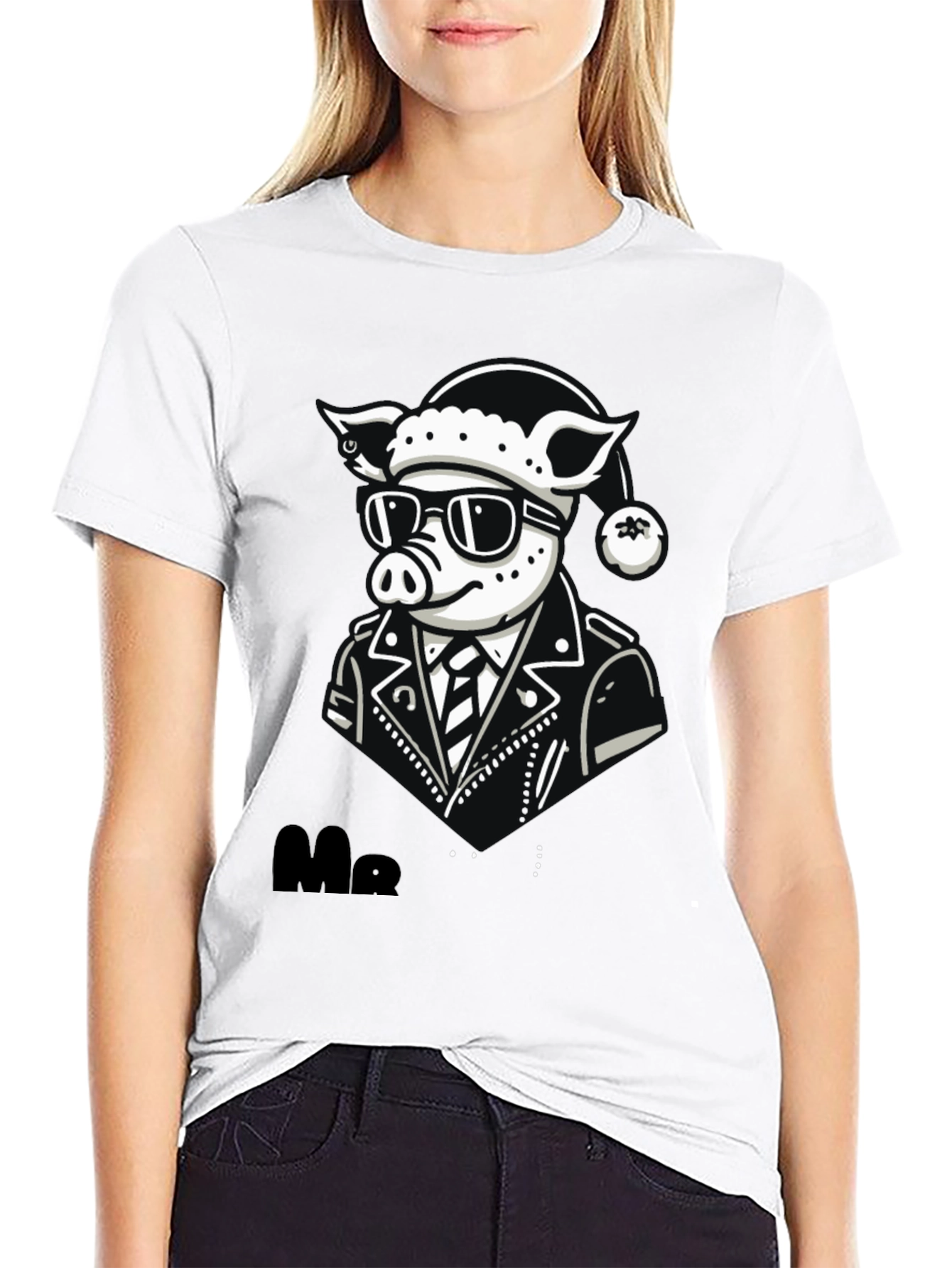 Cool Pig Biker Graphic Tee