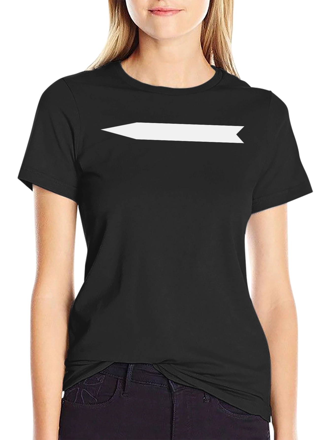 Modern Arrow Tee - Black Cotton Blend