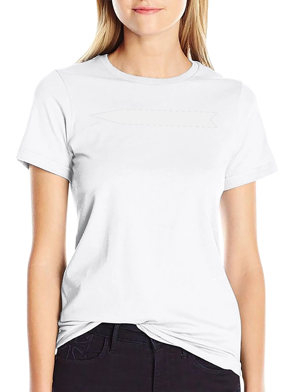 Modern Arrow Tee - Black Cotton Blend