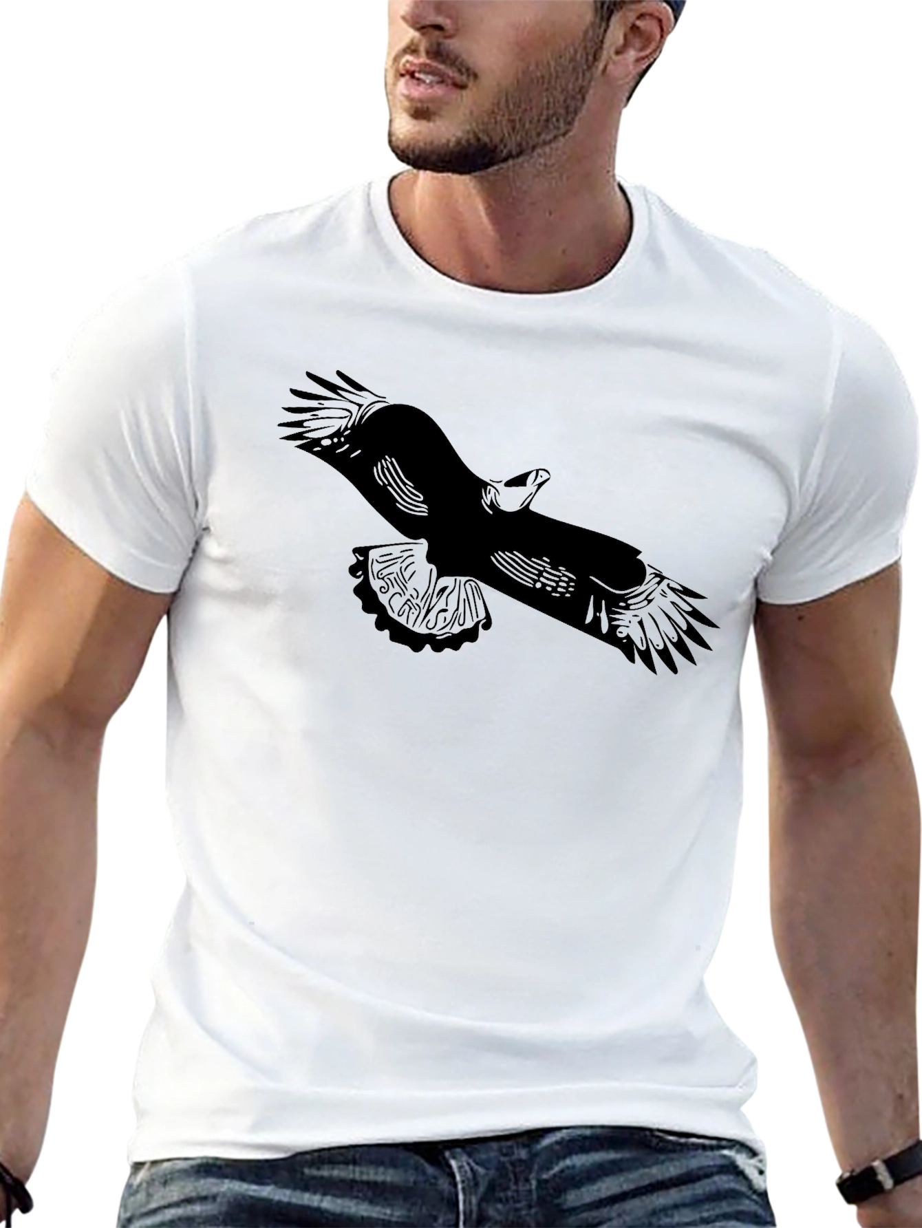 Black Eagle Graphic Tee for Men