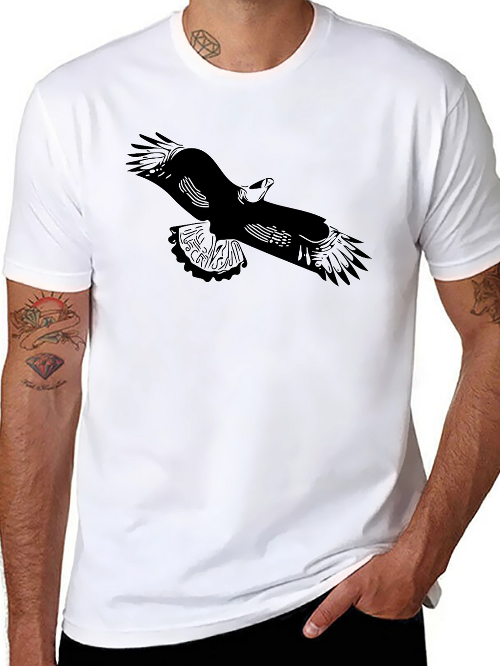 Black Eagle Graphic Tee for Men
