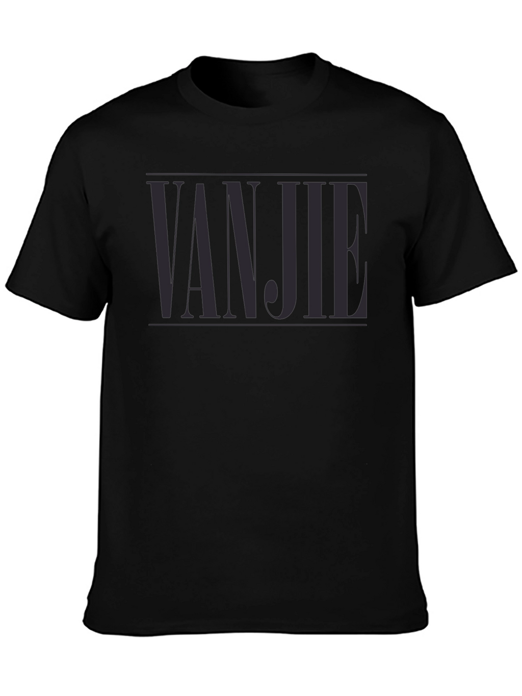 VANJIE Tee - Stylish Black Graphic T-Shirt