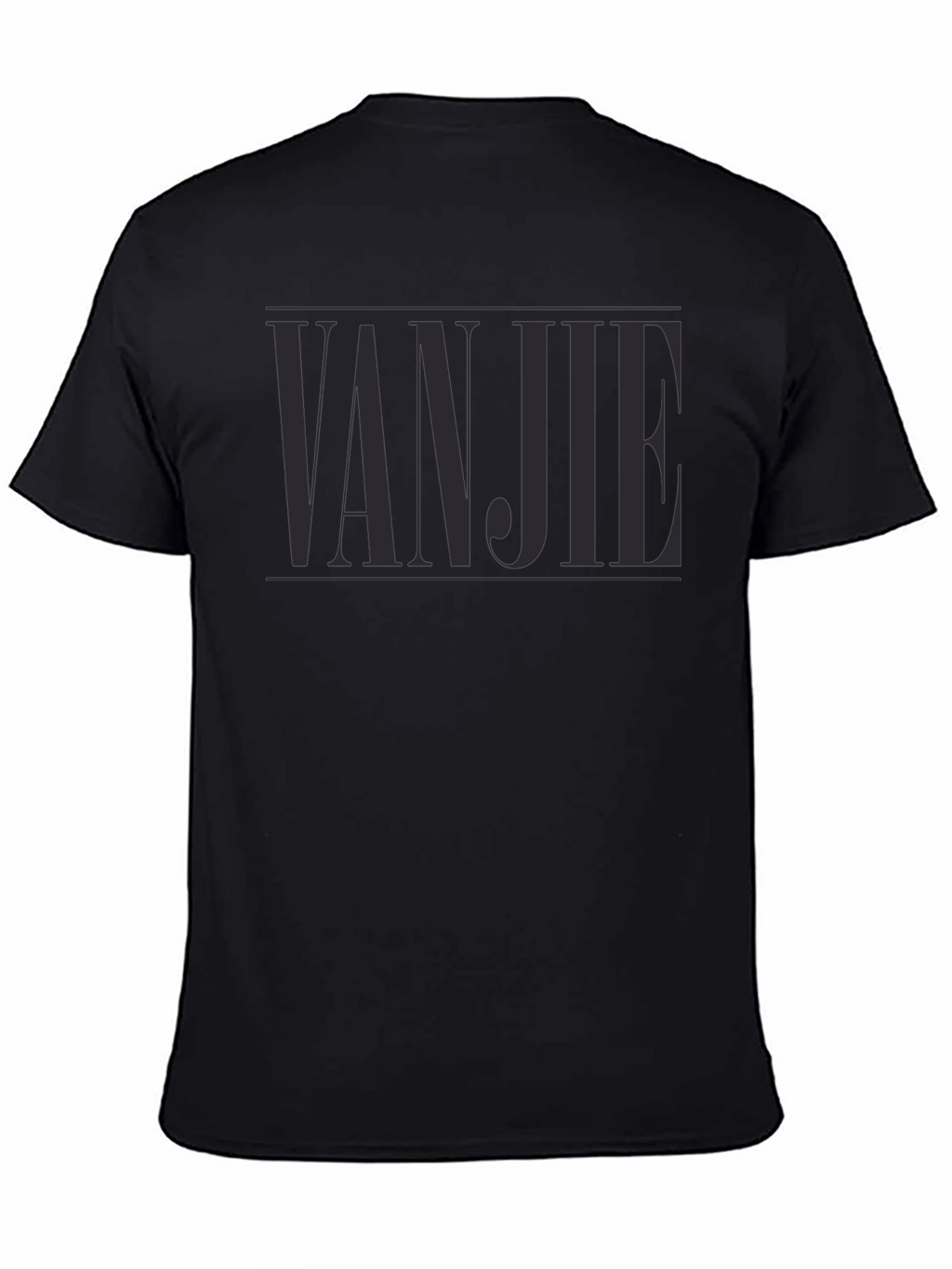 VANJIE Tee - Stylish Black Graphic T-Shirt