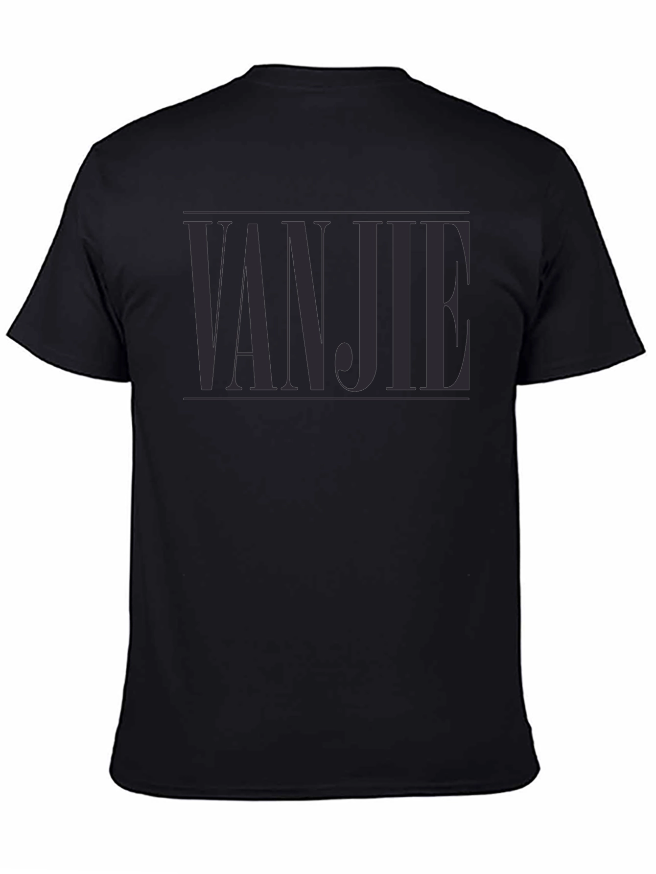 VANJIE Tee - Stylish Black Graphic T-Shirt