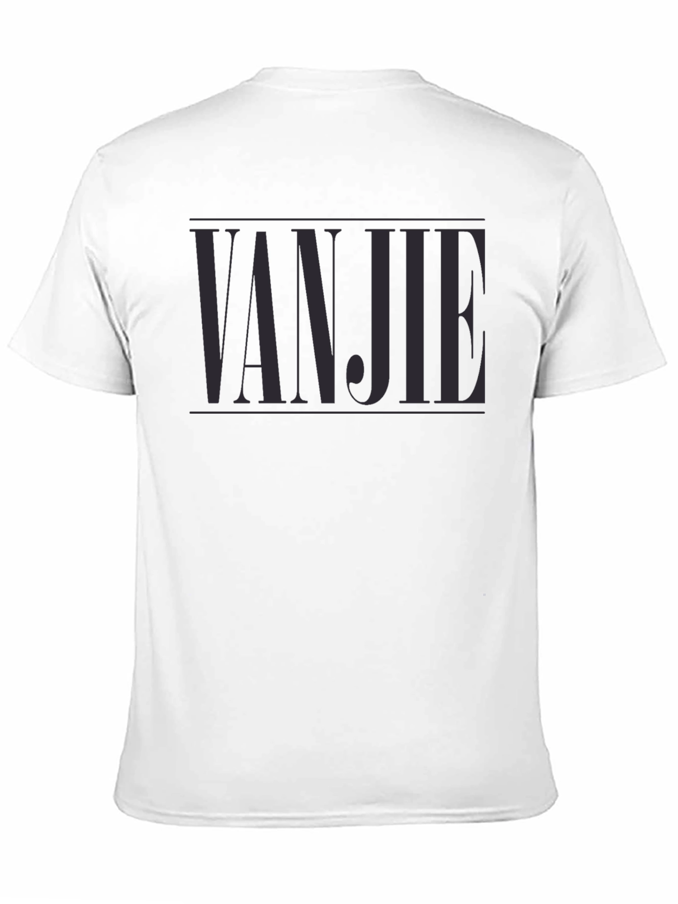 VANJIE Tee - Stylish Black Graphic T-Shirt