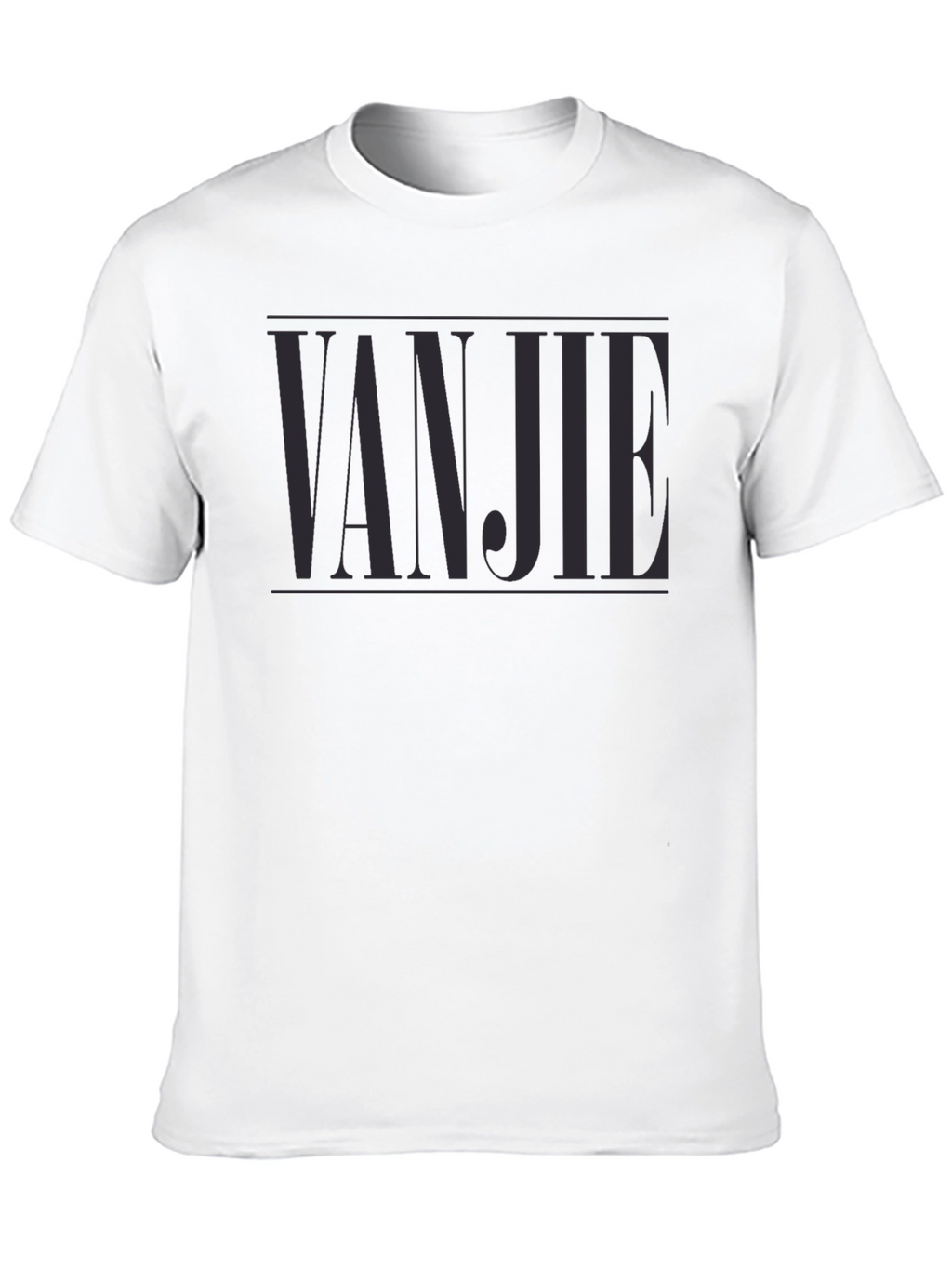 VANJIE Tee - Stylish Black Graphic T-Shirt