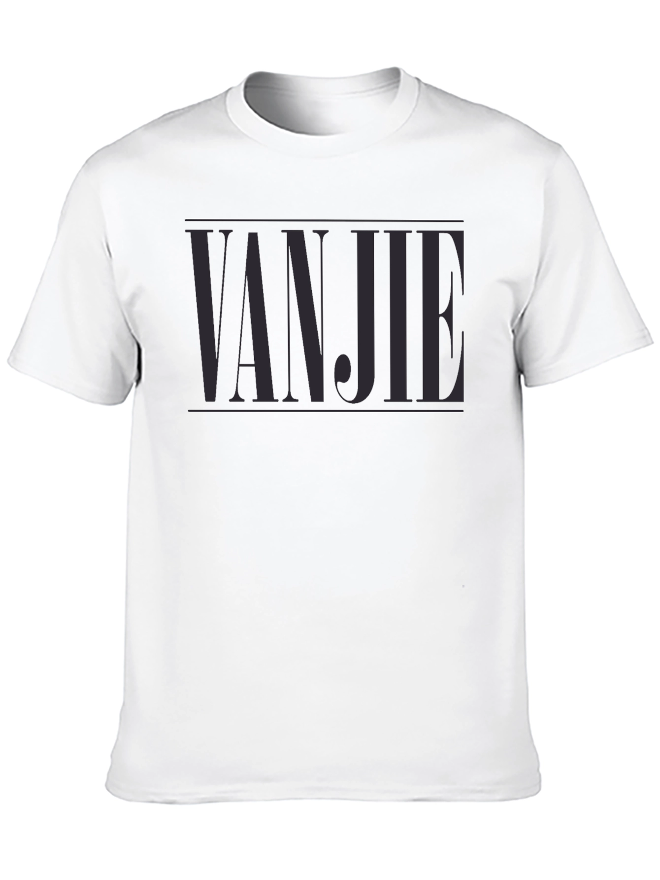 VANJIE Tee - Stylish Black Graphic T-Shirt