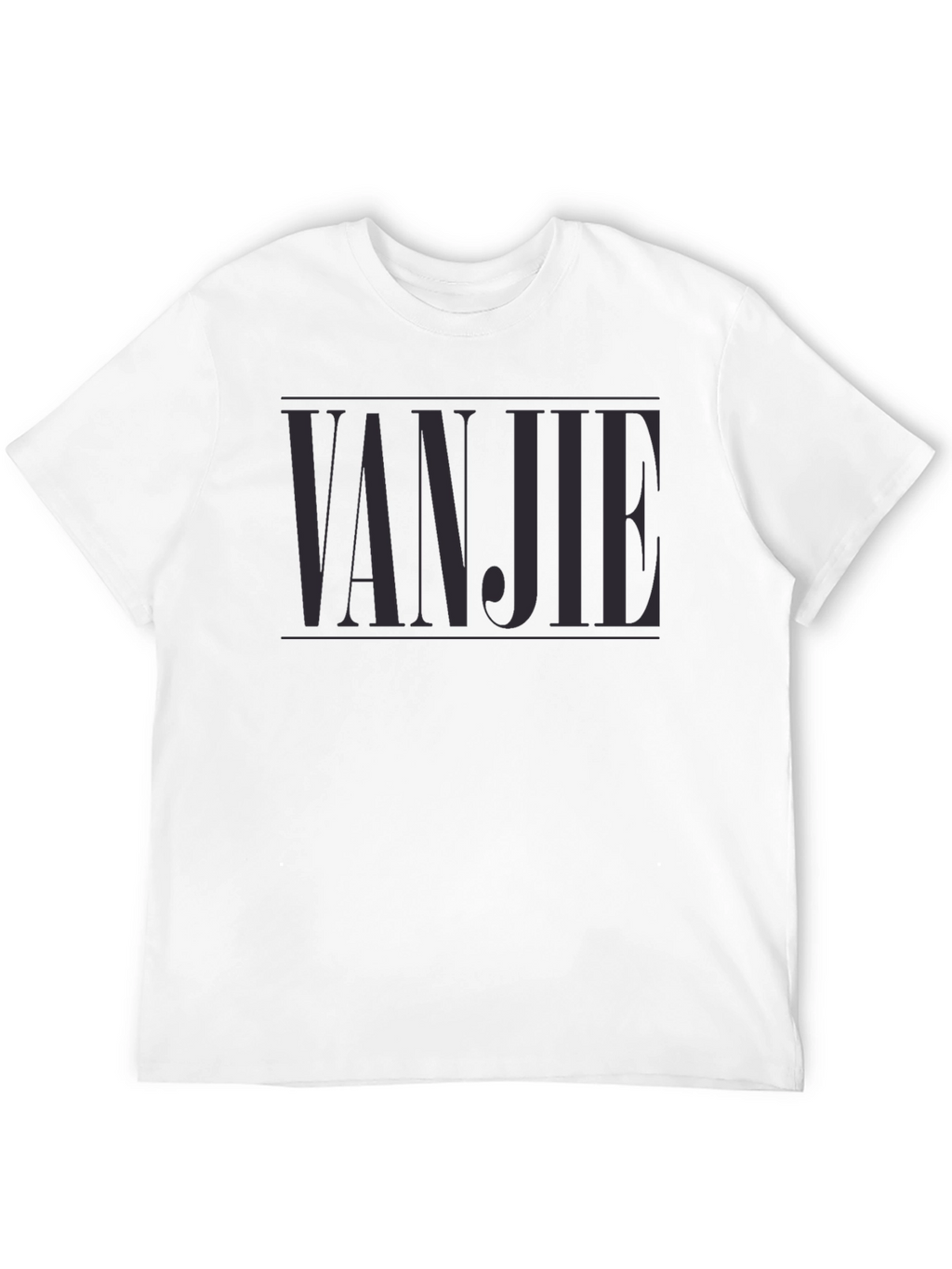 VANJIE Tee - Stylish Black Graphic T-Shirt