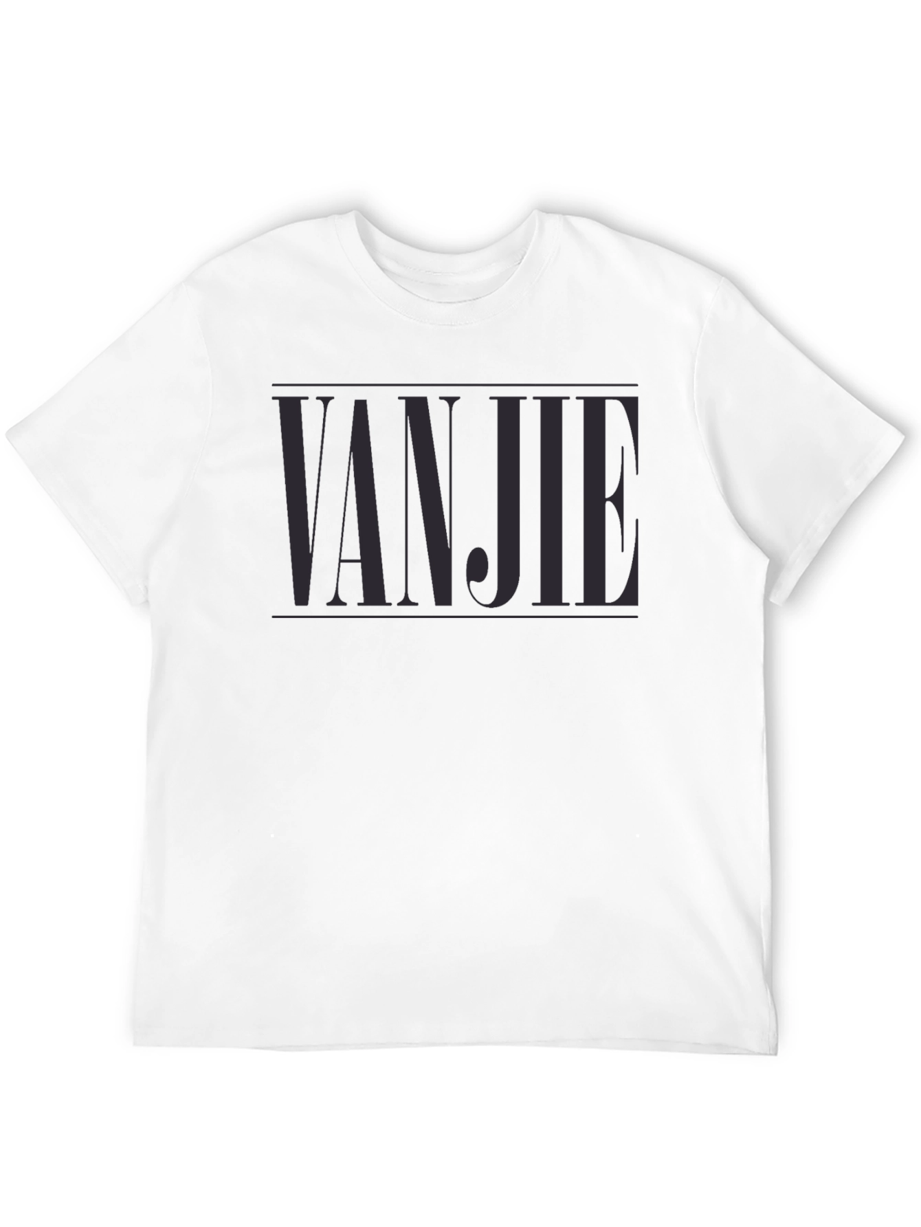 VANJIE Tee - Stylish Black Graphic T-Shirt