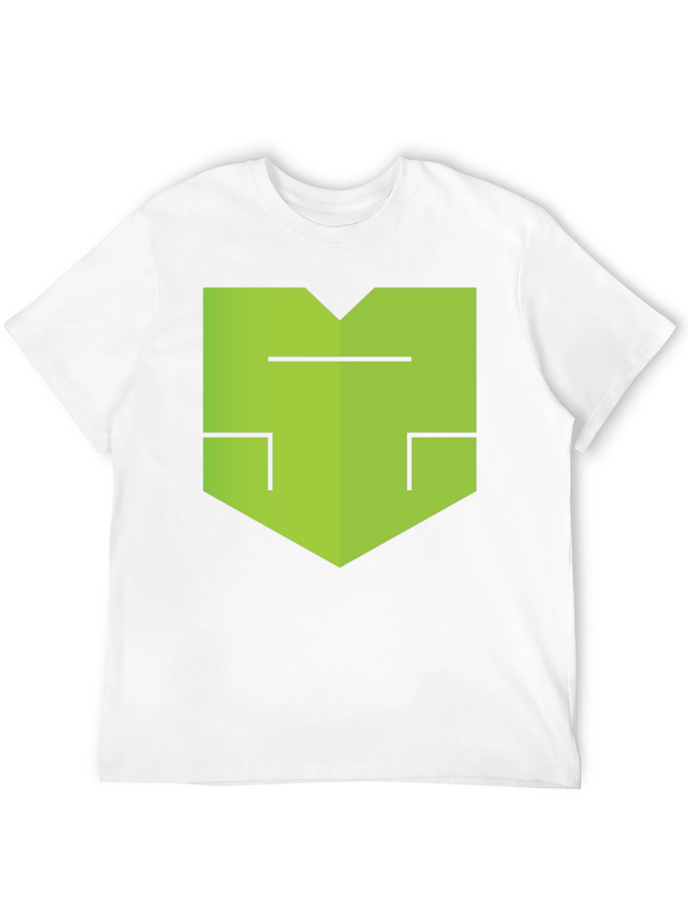 Modern Geometric Graphic Tee - Black